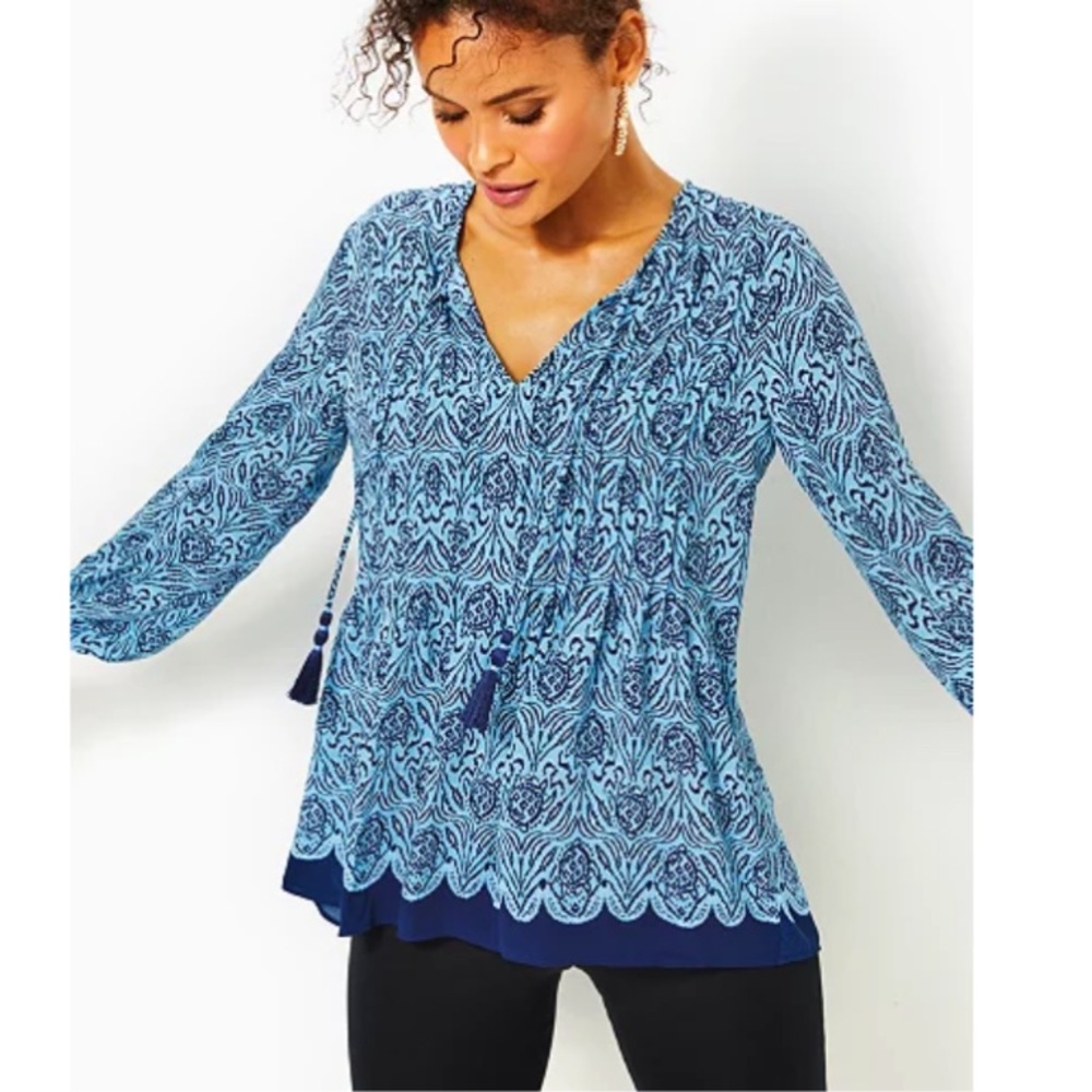 NWT~ Lilly Marlina Long Sleeve Blouse(XL)